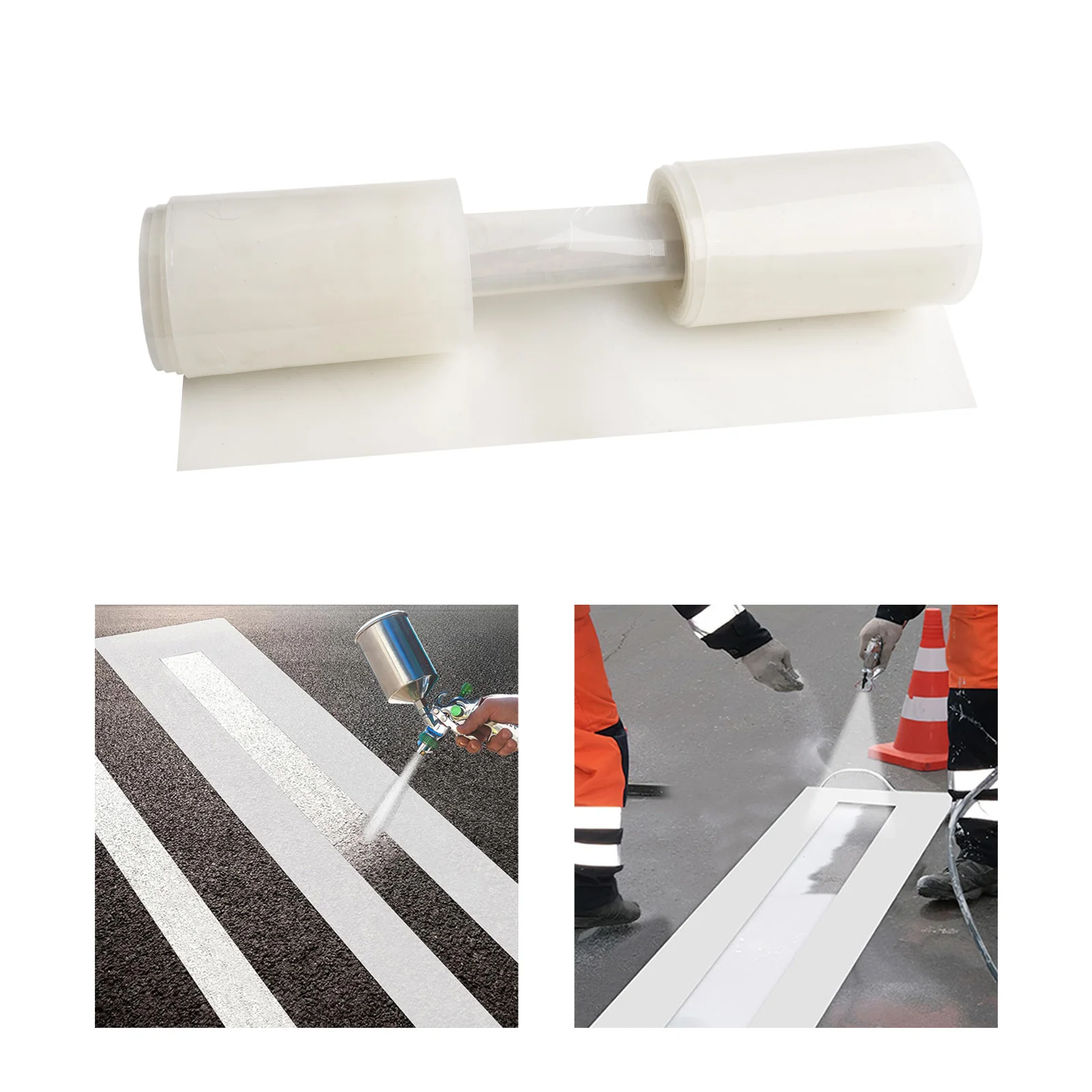 For Road Marking Parking Lot Stencil Line Painting 12*92.5in 1mm Thick Silicone Easy To Clean Efficient Line Marking