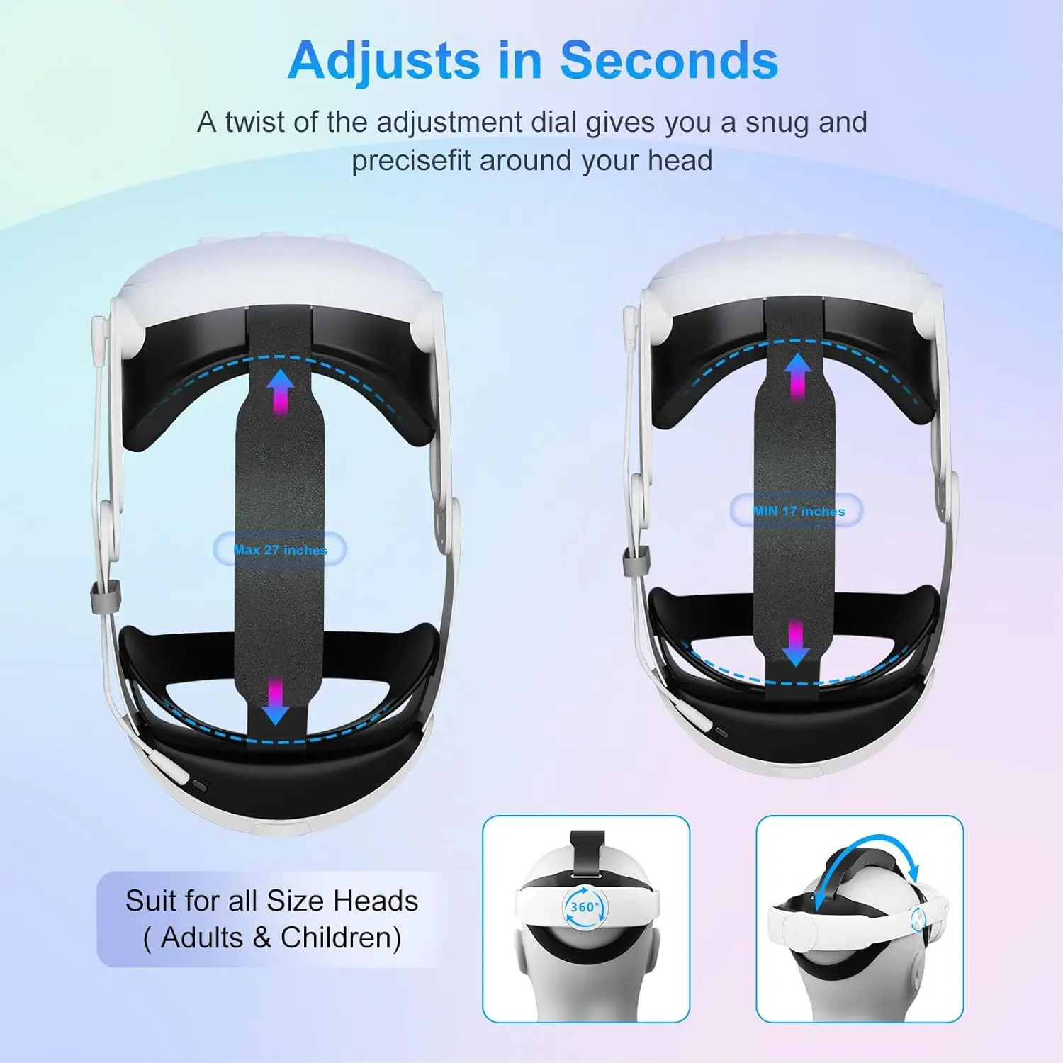 لتعزيز أغطية الرأس Quest3 لأغطية الرأس لشحن وقت التشغيل للآلة Q8-3 إصدار مطور #2