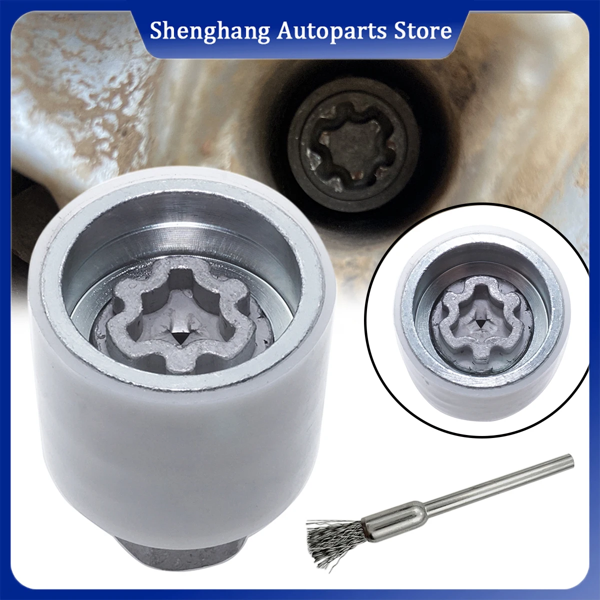 1 pièces pour Audi A3 A4 A6 Q5 Q7 Q3 A5 pneu antivol vis roue serrure clé outil de retrait roue écrous de blocage adaptateur de prise