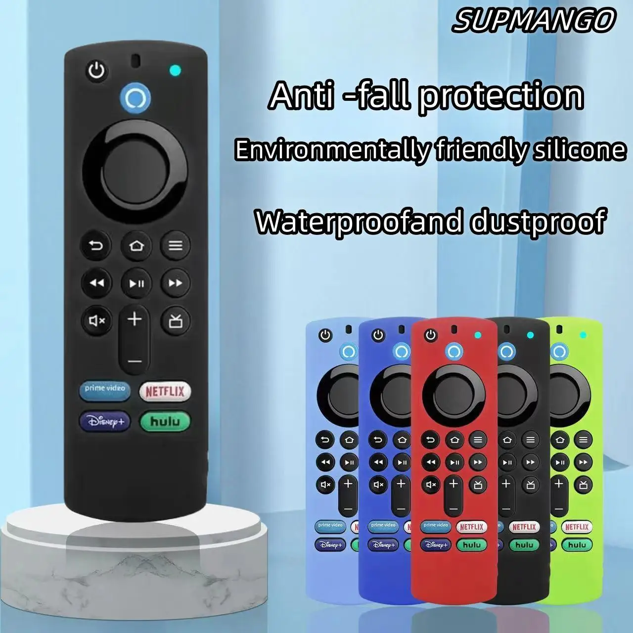 Silicone Case Fit For ALEXA VoiceFire TV Stick 4k Anti-Slip Protector Cover Luminous Silicone Remote Protector For Fire TV