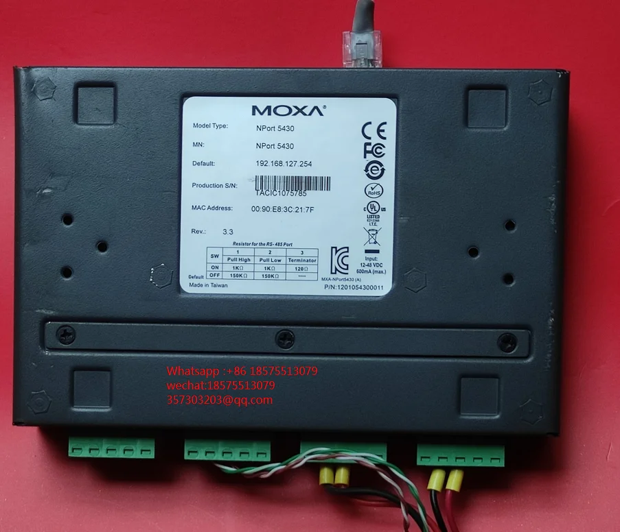 For MOXA NPOrt 5430 Serial Port Server Used NPORT5430