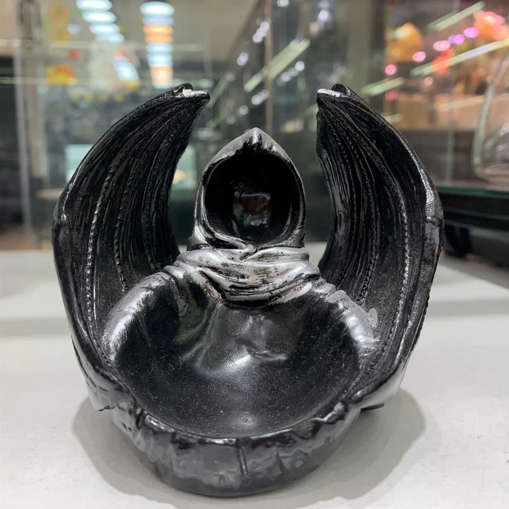 

Mysterious Ninja Bat Sculpture Resin Crafts Ornaments Desktop Home Decor Crystal Ball Base Suitable for 4-6cm Balls
