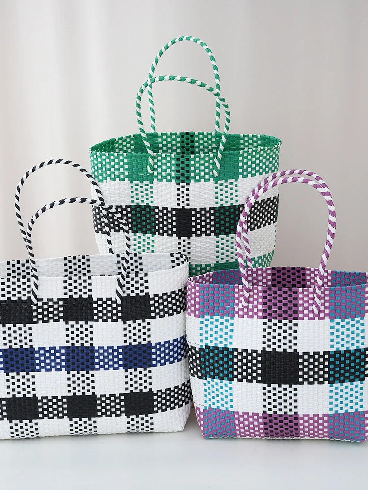

Casual Basket Sle Women's Handbag oulder Bag Woven Leisure Vaion op Bag Soft Fabric Neutral Modern Sle Crossbo...
