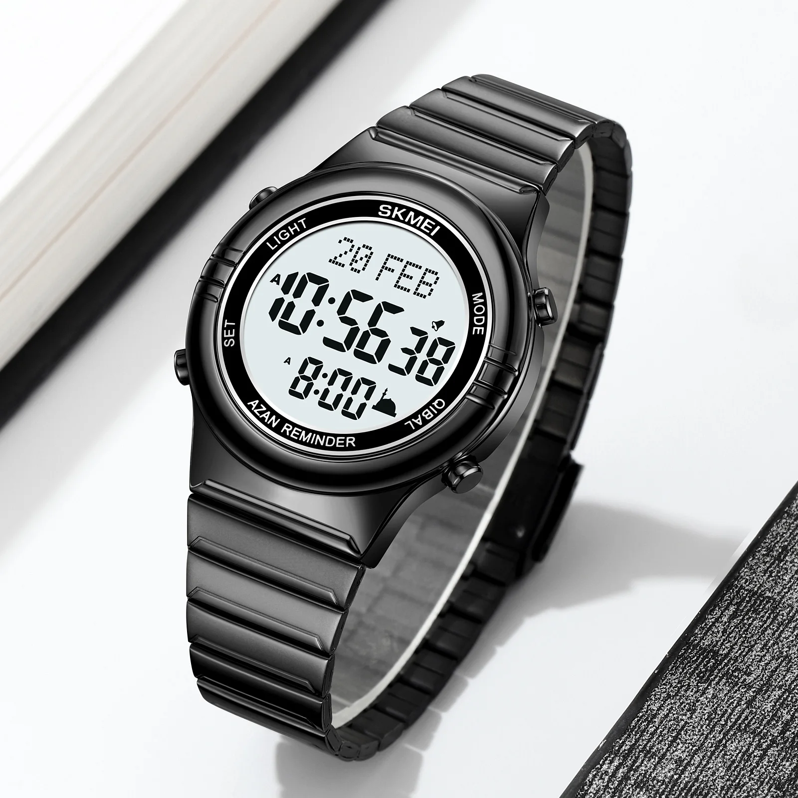 SKMEI Pilgrimage Time Reminder Watches Digital Sport Watch Waterproof Wristwatches For Men Women Qibla Name Display Reloj Hombre