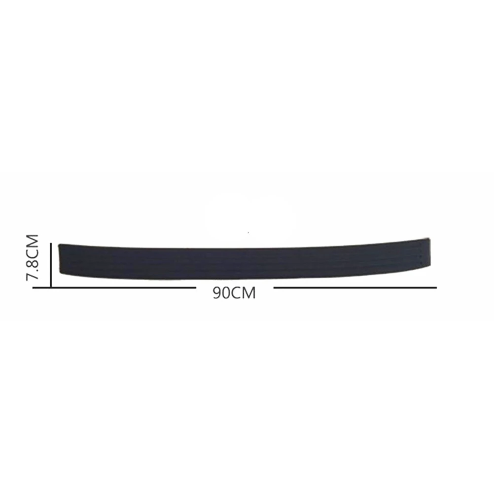 

1pcs 90Cm Anti Collision Strip For Car Trunk Bumper Protector Universal Scratch Rubber Decorative Black