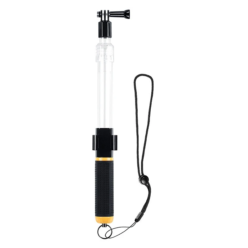 Transparent Retractable Selfie Stick Handheld Buoyancy Rod Mount For Gopro Hero12 Hero11 HERO10 9 8 7 6 5, Length: 36cm-61cm