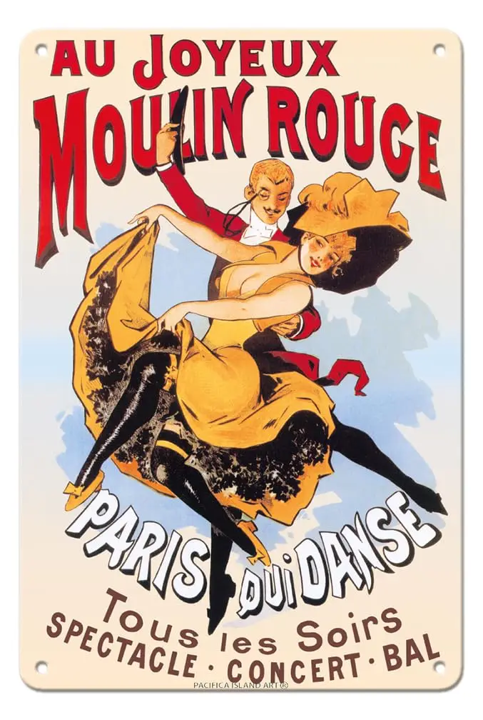 Au Joyeux (Happy at the Moulin Rouge) - Dance Cabaret - Paris France - Vintage Theater Poster c.1890s -  Vintage Me