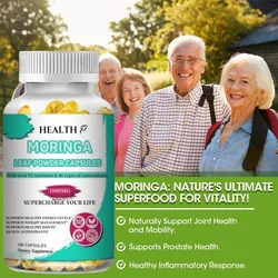 Moringa Oil 120 Capsules, Made From Organic Moringa Leaf Powder, Non Genetically Modified, Gluten Free, Super Food Antioxidant