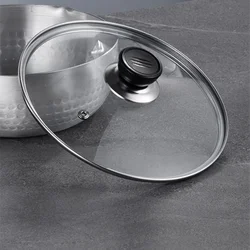 Pot Cover Tempered Glass Round Frying Pan Cover Visible Vertical Lid Pot Lid Cookware Parts Kitchen Accessories 20-30cm