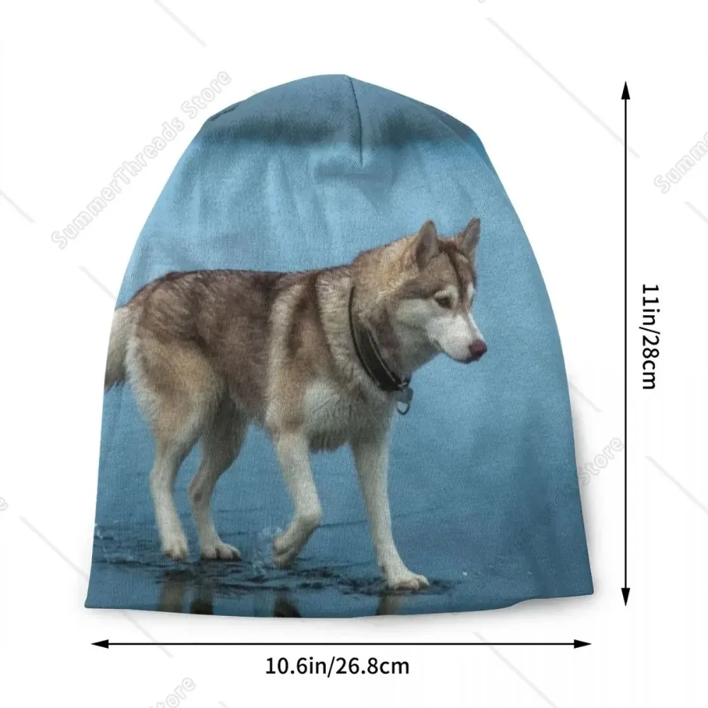 Siberian Husky Bonnet Hat Knit Hats Men Women Cool Unisex Pets Dog Winter Warm Beanies Cap