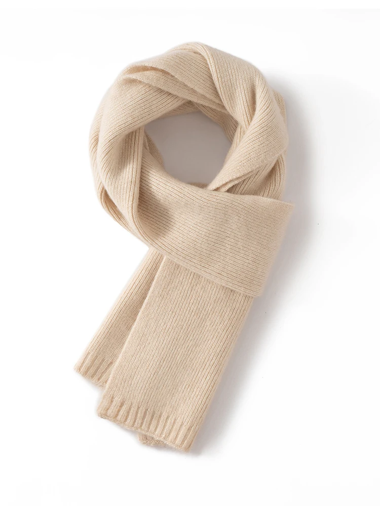TLOML 新しい女性の 100% カシミヤスカーフベーシックシンプルなスタイルのスカーフ秋冬ソフト暖かいカシミヤニット快適なファッショントップス