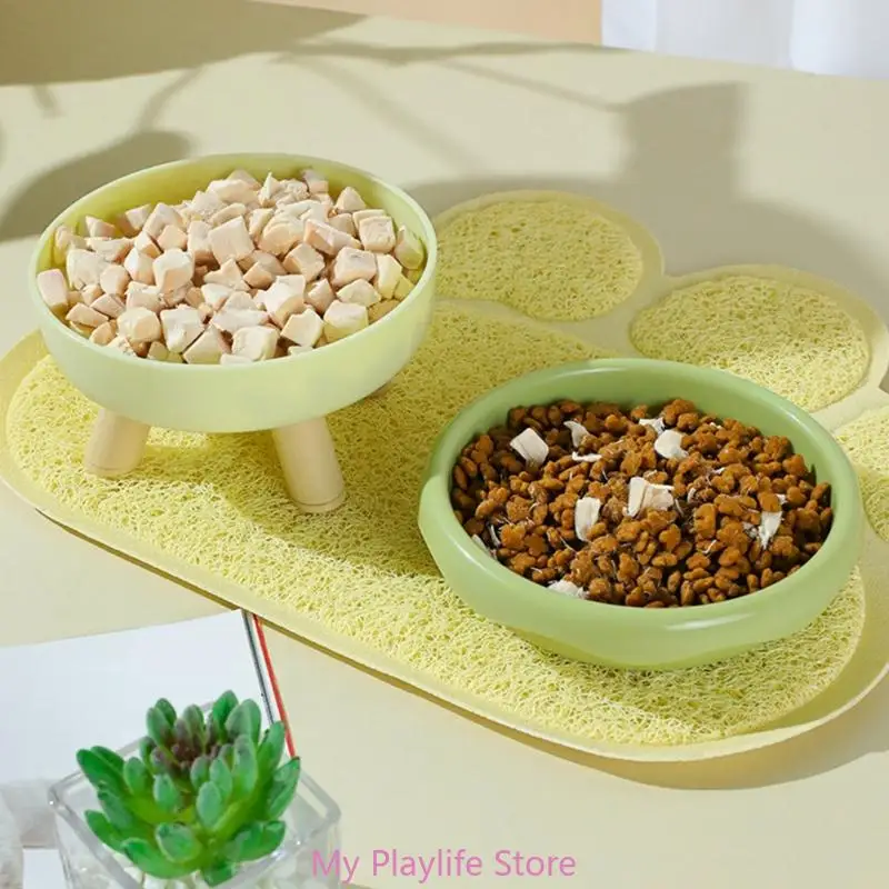 Pet Feeder and Waterer Dog Bowl Raised Cat Anti-overturning Bowl Pet Bowl Tableware Raised Bowl Accesoories