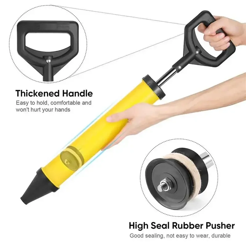 Caulking Gun Cement Lime Pump Grouting Mortar Sprayer Applicator Grout Filling Tools with 4 Nozzles Caulking Gun