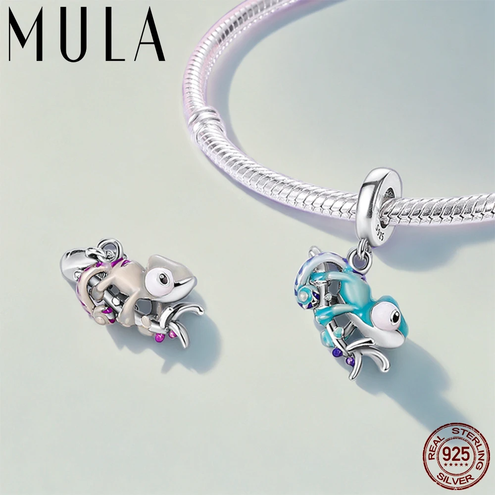 

MULA 1PC Chameleon 925 Silver Charms Color-changing Crystal Ball Fit Original Snake Chain Bracelet DIY Jewelry Gift For Women