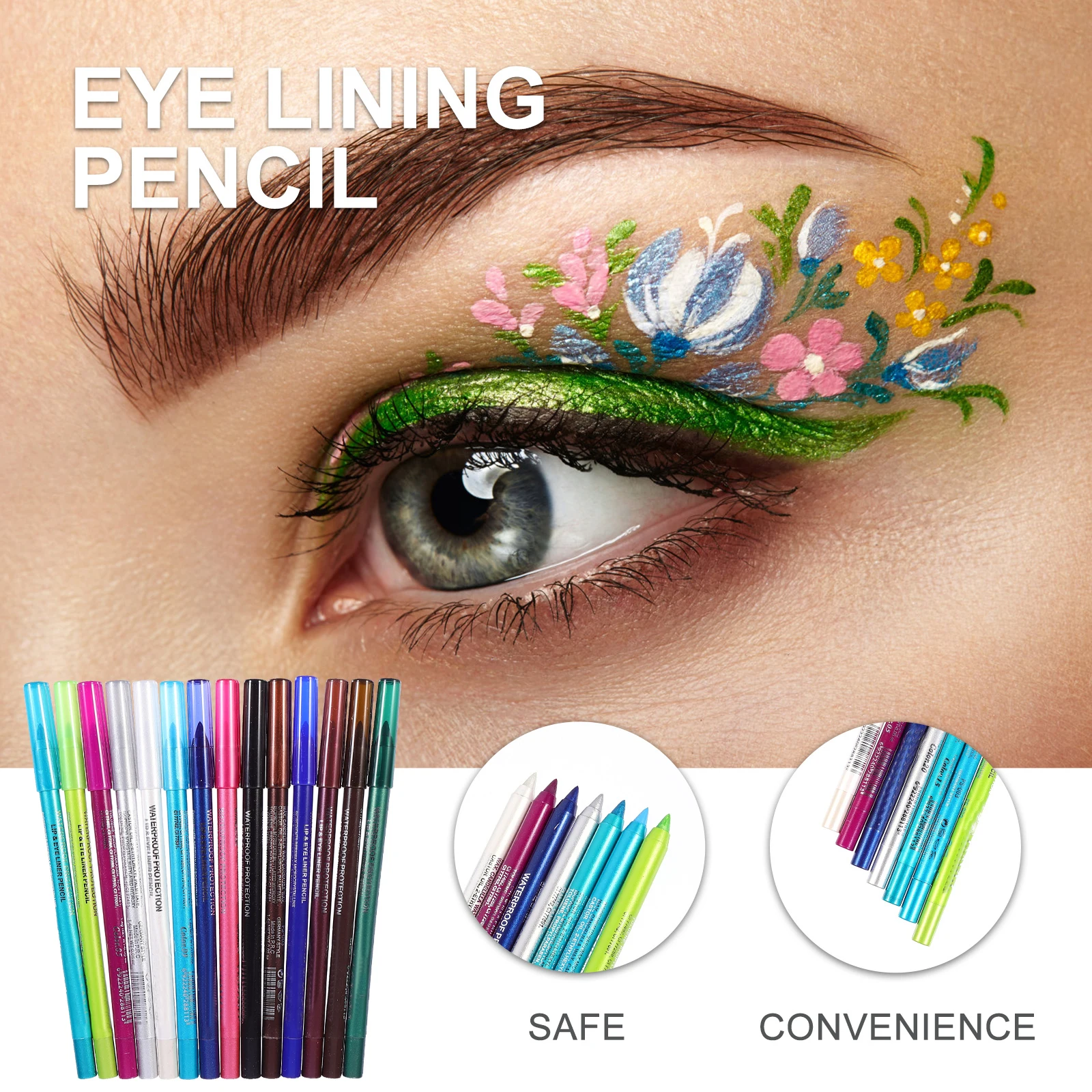 14 個アイライニング描画鉛筆ゲルペンシャドウセットプロのメイクアップアクセサリー長期的な防水ツール