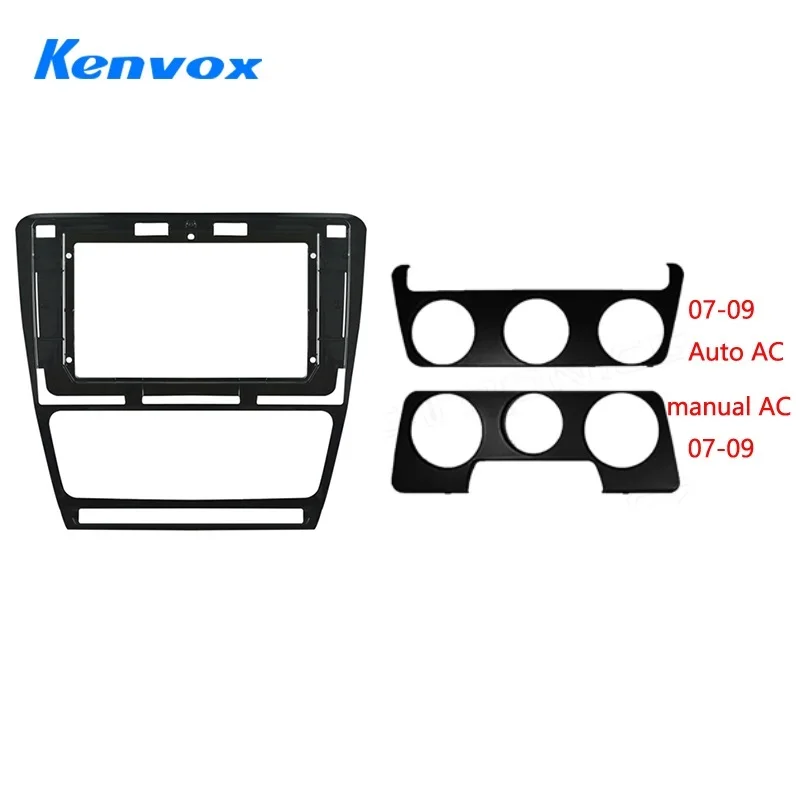 KENVOX 자동차 안드로이드 라디오 프레임 Skoda Octavia 2 A5 2008 2013 10 인치 2DIN Fascia 스테레오 패널 하네스 와이어 Canbus 박스 코드