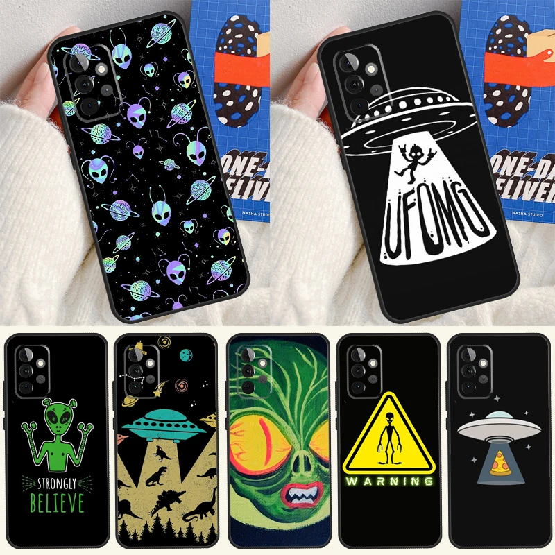 Alien Martian UFO For Samsung Galaxy A53 A33 A13 A54 A34 A14 A55 A35 A15 A05 A06 A16 A22 A32 A52 Phone Case