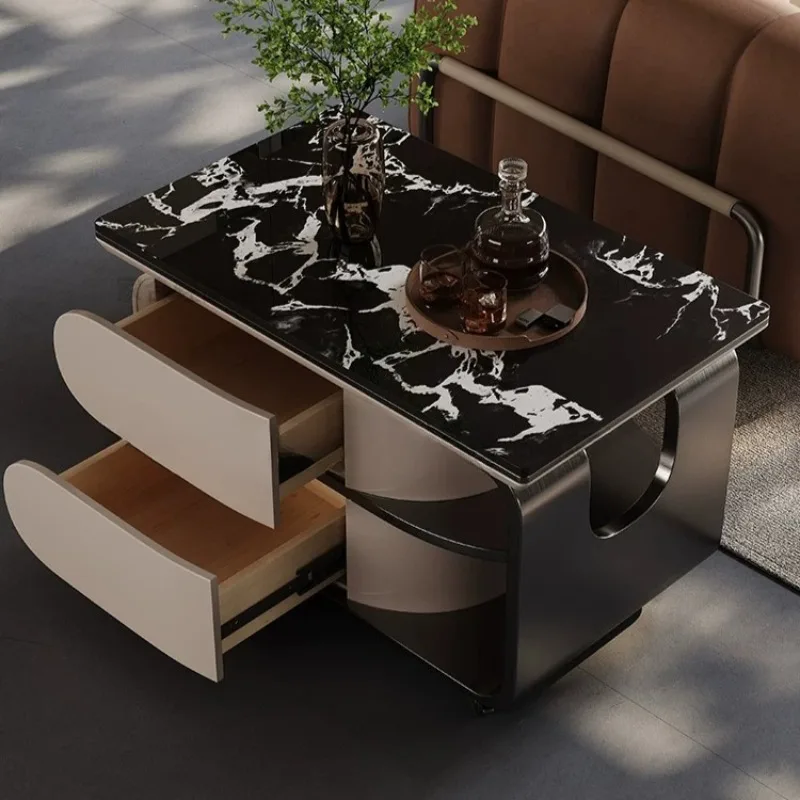 Space Saving Sofas Coffee Tables Corner Nordic Classic Storage Coffee Tables Sets Floor Black Muebles Para Salas Funky Furniture
