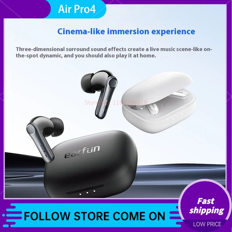 Earfun Air Pro4 Bluetooth Earbuds In Ear Wireless Active Noise Reduction High Sound Quality Upgrade Holiday Gift