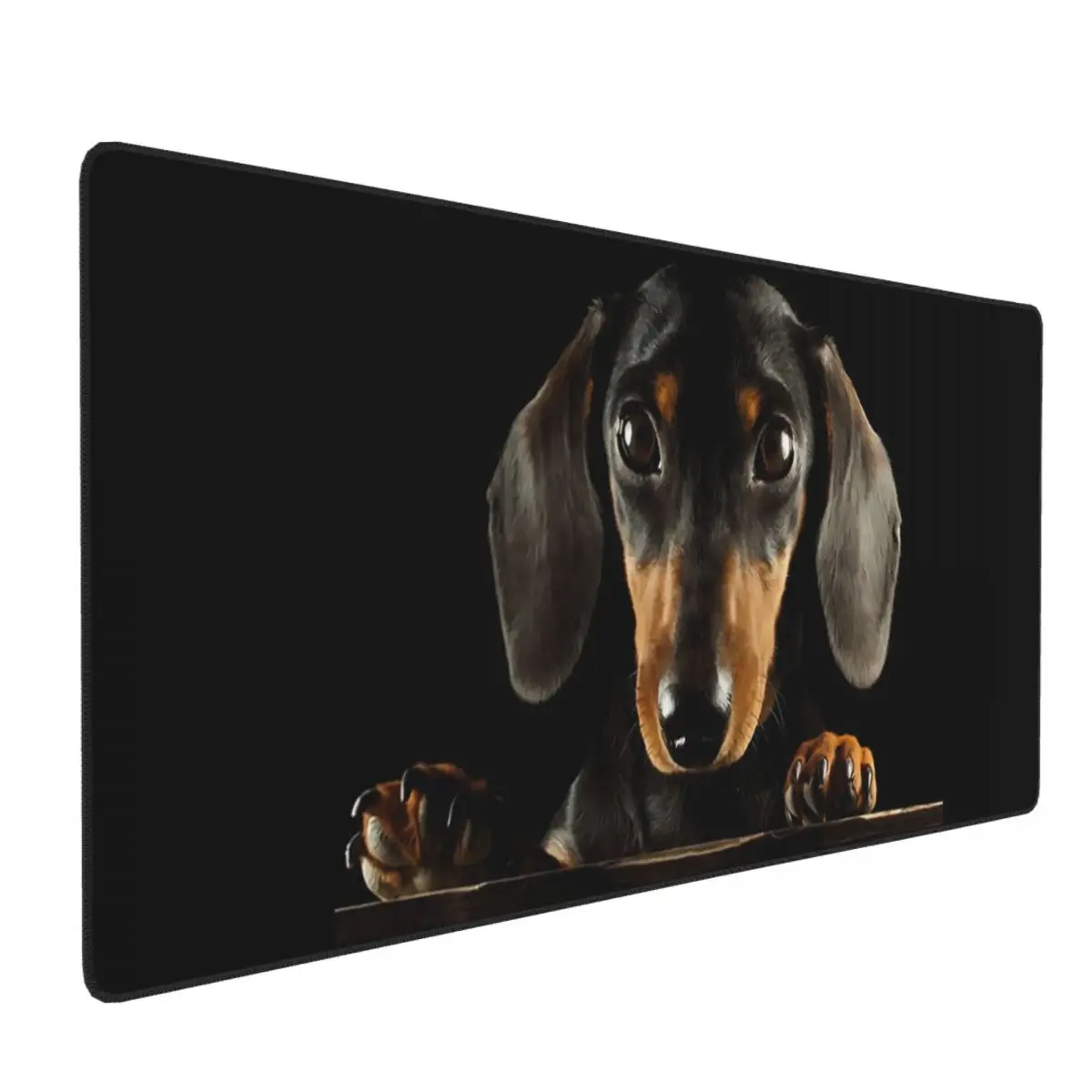 Large Mouse Pad Black Dachshund Dog Photo Portrait PC Laptop Mats Keyboard Carpet Computer Gaming Office Accessories Desk Mat