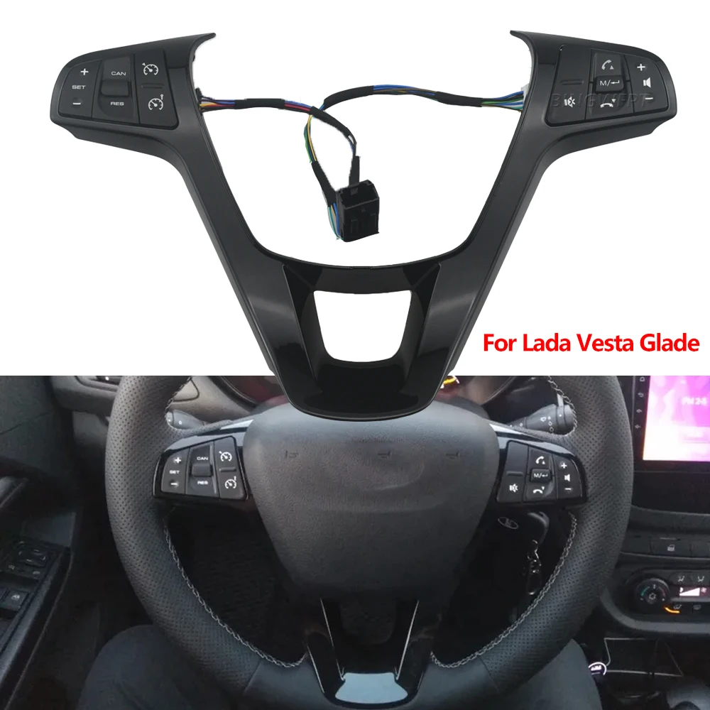 For Lada (ВАЗ) Vesta Sport Lada SW Cross Glade West 2015-2021 XRAY Cruise Control Multi-function Steering Wheel Buttons Switche