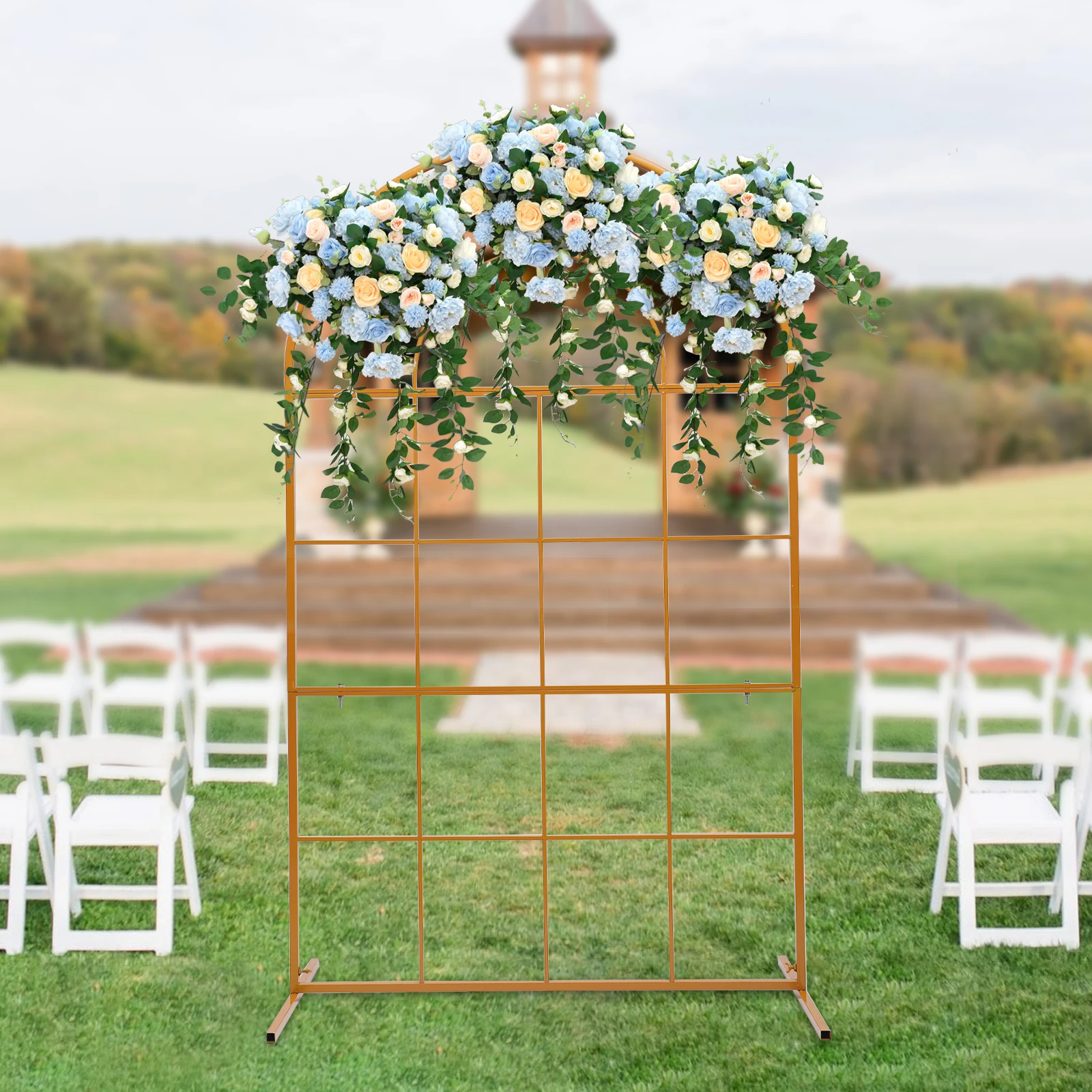 2m Wedding Arch Backdrop Stand Metal Rack Wedding Party Flower Props Decor Frame