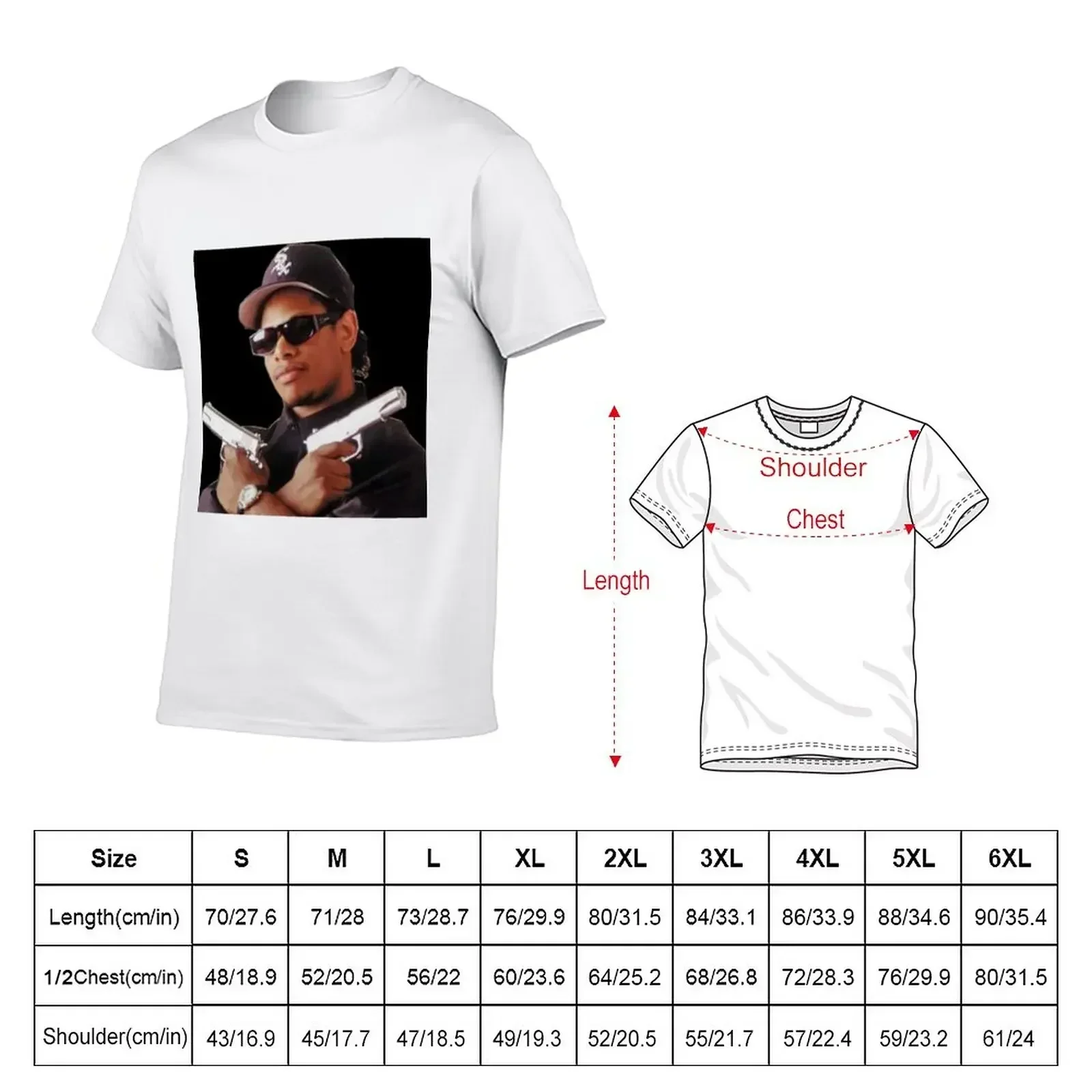 Eazy E - Pistols T-Shirt plain Aesthetic clothing cute tops mens clothes