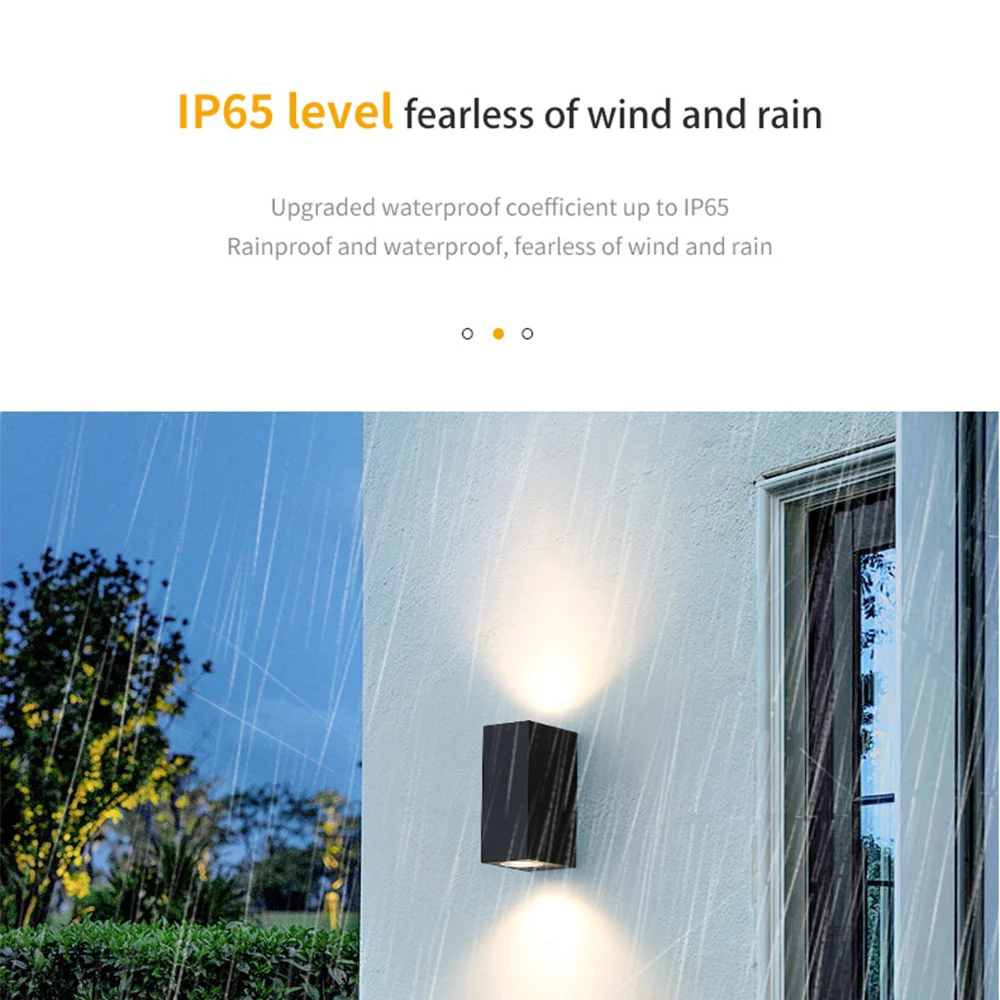 LED Outdoor Wall Lamp Garden Waterproof IP65 Indoor Ligthing Surface Mounted Up And Down Porch Lights Balcony 3W 6W Sconce