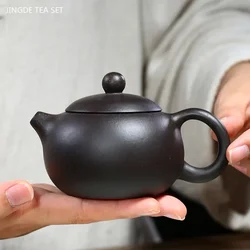 150ml Raw Ore Black Gold Sand Xishi Teapot Antique Yixing Purple Clay Tea Pot Handmade Zisha Beauty Filter Kettle Custom Tea Set