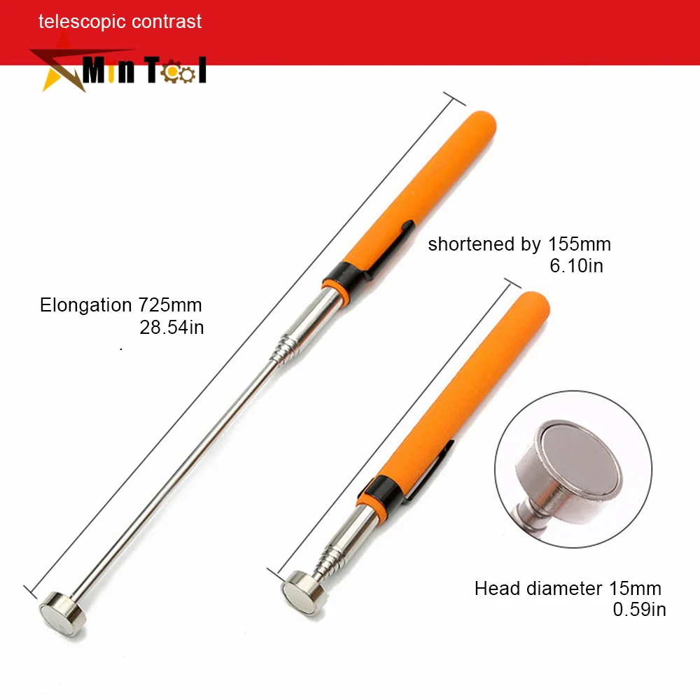 Portable Telescopic Magnetic Magnet Pen Handy Tool Capacity For Picking Up Nut Bolt Extendable Pickup Rod Stick Hand Tools