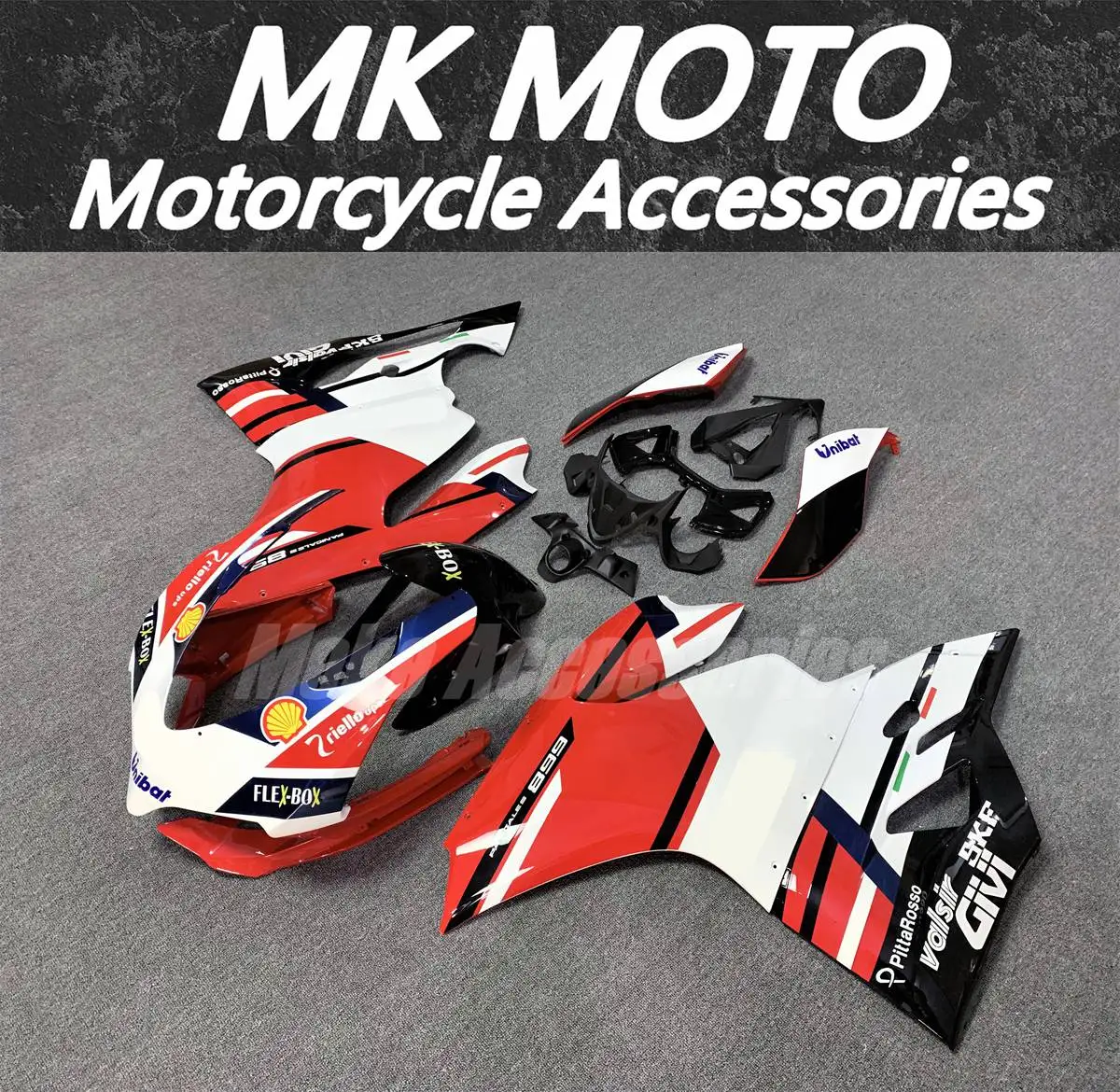 Kit de carenados para motocicleta Panigale, juego de carrocería Abs de inyección de alta calidad, color rojo/blanco, 899, 1199, 2012, 2013, 2014