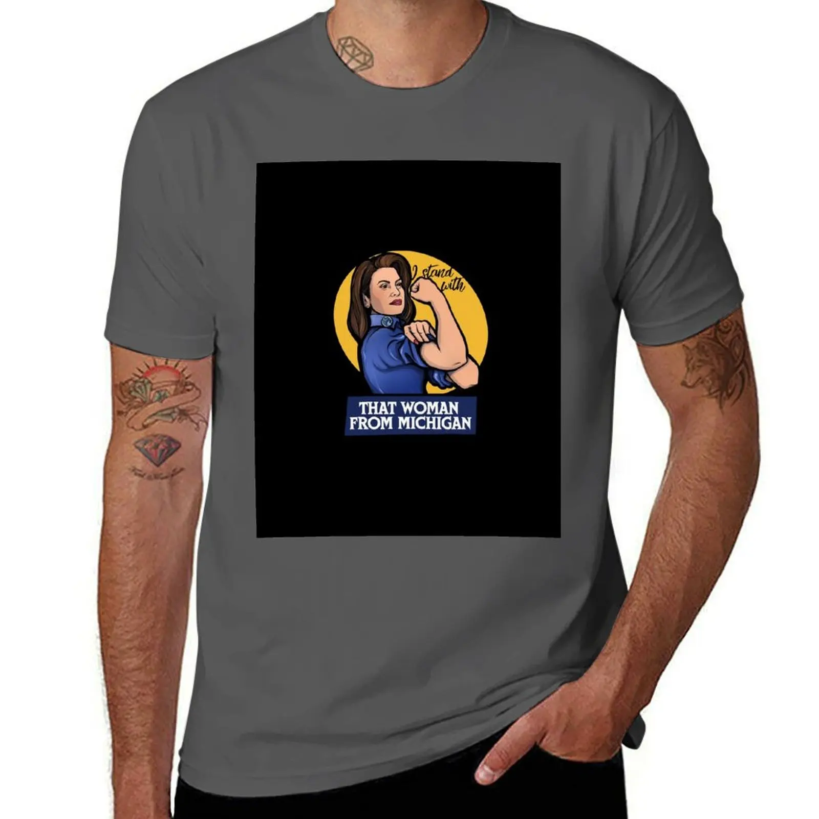 

Футболка I stand with that woman from Michigan, футболки с аниме для мужчин, мужская футболка, хлопковые футболки высокого качества, дизайнерская футболка