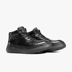 Desai winter new warm high top shoes thick soles men's casual shoes leather wear shoes increase shoes cotton shoes