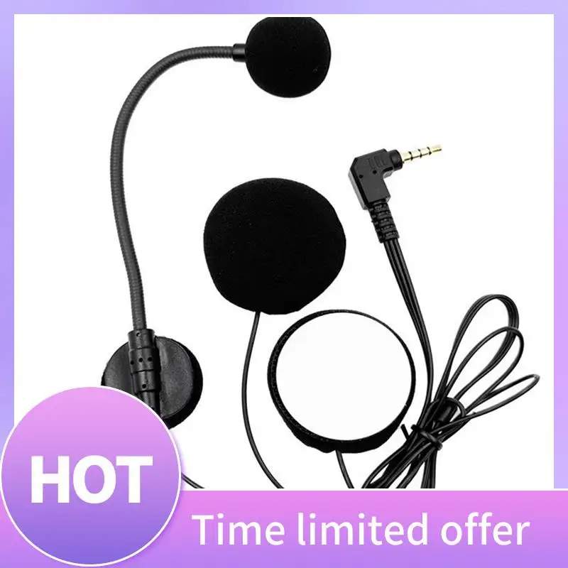 

B68A Motorcycle Helmets Intercom Mic Headset 2 Speakers 32Ω Microphone For Half-Motorcycle Helmet Elbow Plug