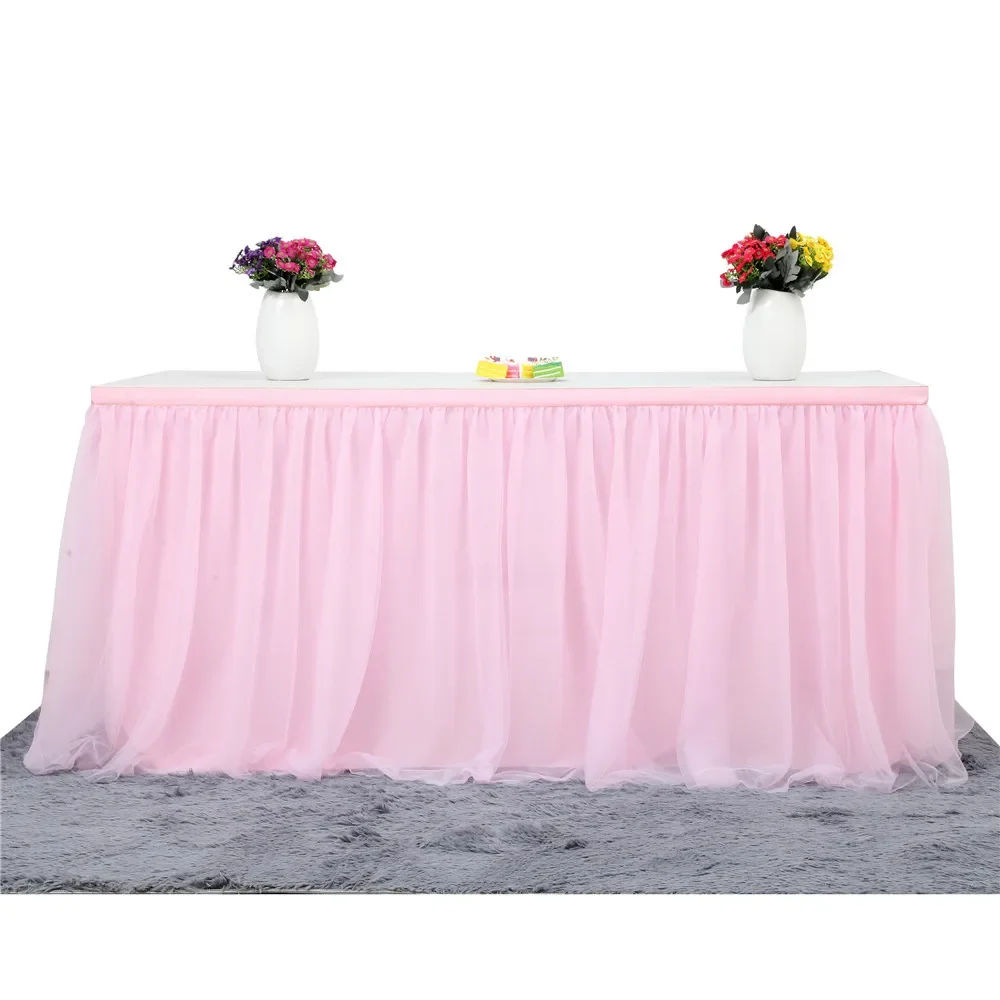 

Table Skirt for Birthday Party Wedding Decoration Table Cloth Decoration Tull Table Skirt Tutu Baby Shower Decorations Home Diy