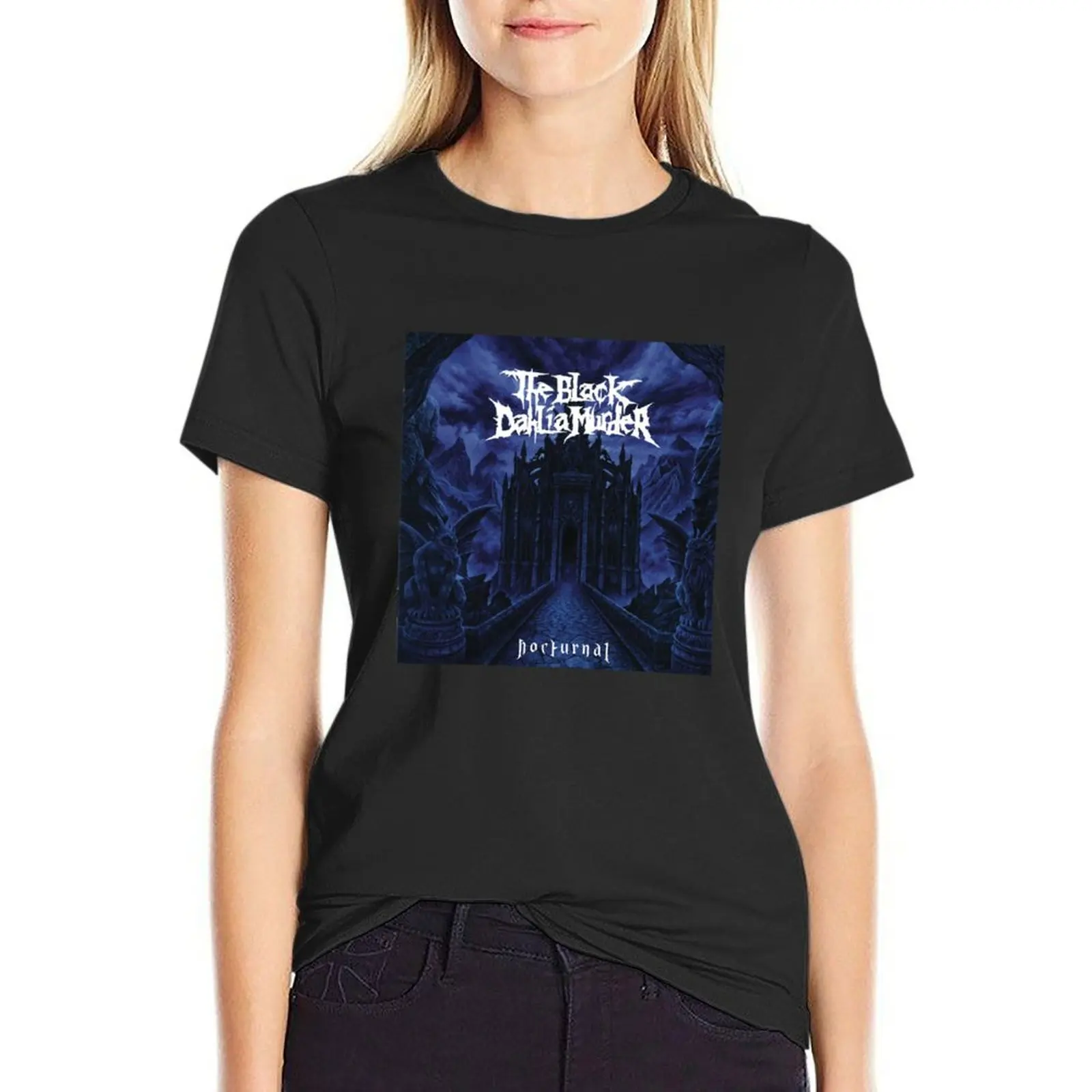 The Bláck Dáhlíá Múrdér Nocturnal Album Cover T-Shirt blacks sports fans oversized funny t shirts for Women