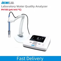 IKEME Benchtop PH Meter Multi Parameter Water Quality Analyzer pH/mV/℃ Laboratory 3 In 1 PH Meter For Swimming Pool PH100