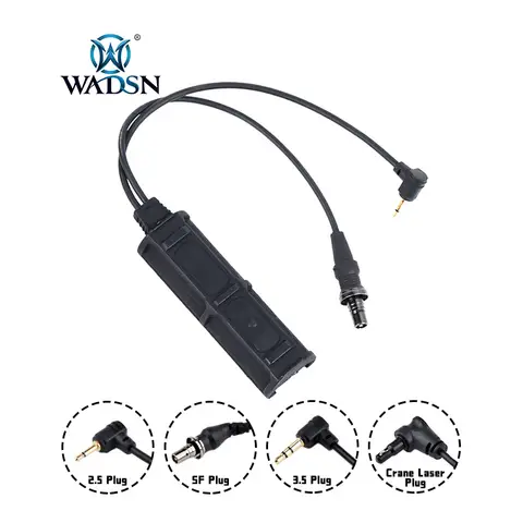WADSN 원격 이중 압력 스위치 SF 플러그, PEQ DBAL NGAL M300 M600 전술 손전등 사냥 에어소프트 액세서리, 2.5mm