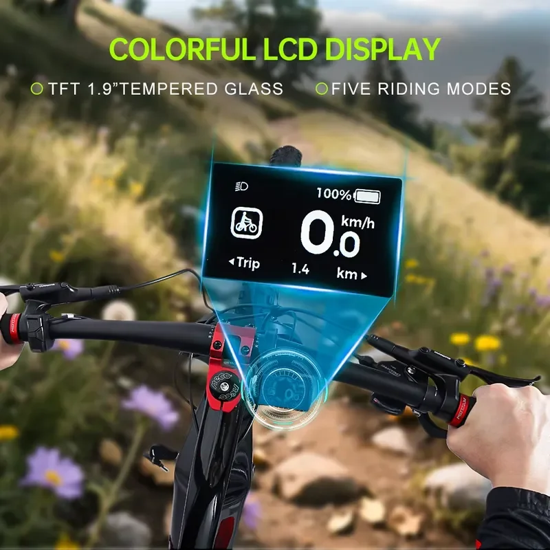 M510 Mid Motor Aluminum Alloy Electric Mountain Bike Hydraulic Brake EMTB Bicycle With Hidden Battery Men Sport E Bike view 5