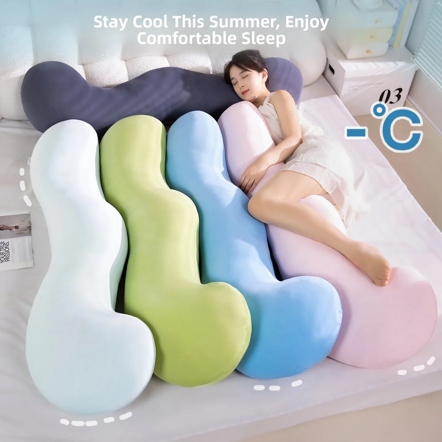 Large Size Bedside Sleep Pillow for Men Side Sleepers Ergonomic Leg Clamp Pillow Suitable for Pregnant Women And Adults