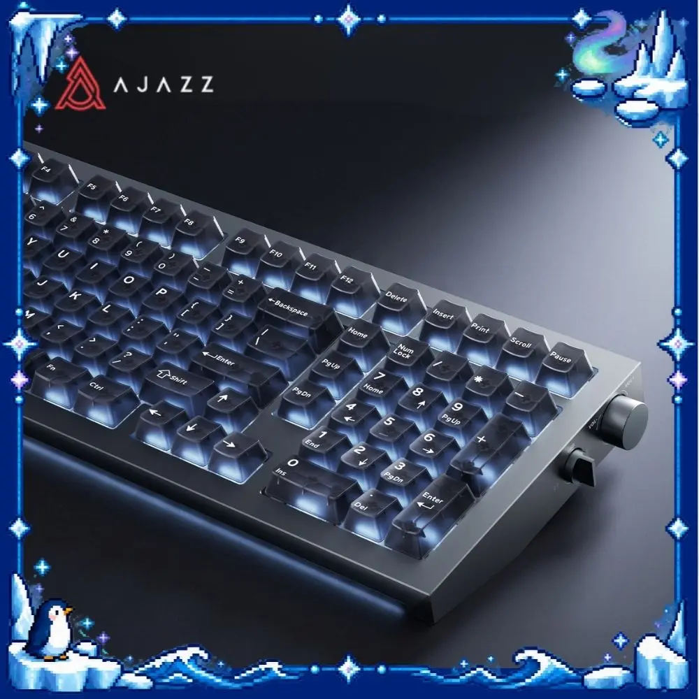 AJAZZ SK98 Mechanical Keyboard 3 Mode Wireless CNC Aluminum Case RGB Backlight 98Keys 8000mAh Long Battery Life Gaming Keyboard