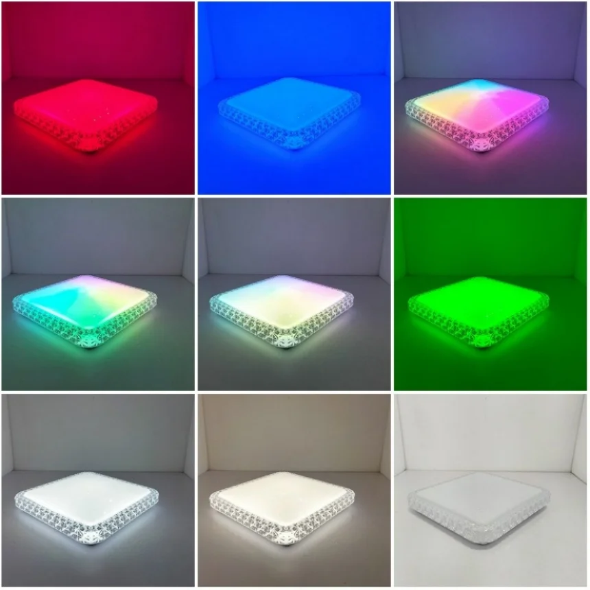 Imagem -02 - Tuya-luz de Teto Led Inteligente Wifi Rgb cw Regulável Compatível com Alexa Google Home Quarto Sala de Estar