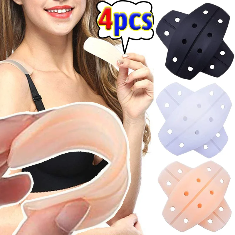 Silicone antiderrapante sutiã cinta almofada feminina acessórios de roupa interior sem costura alívio da dor confortável respirável almofada de proteção de ombro