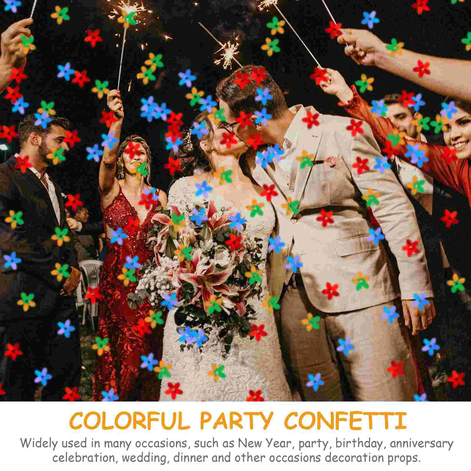 

Colorful Flower Confetti Romantic Party Decoration Table Ornament Decorative Wedding Supplies Home