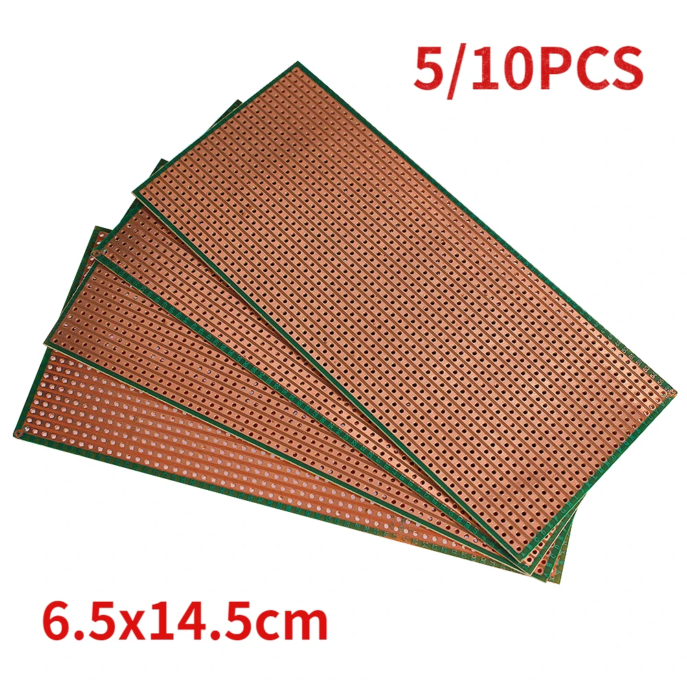 5/10PCS 6.5*14.5cm PCB Prototype Board Single Side Circuit Board Stripboard, for Experiment Matrix Universal Boards