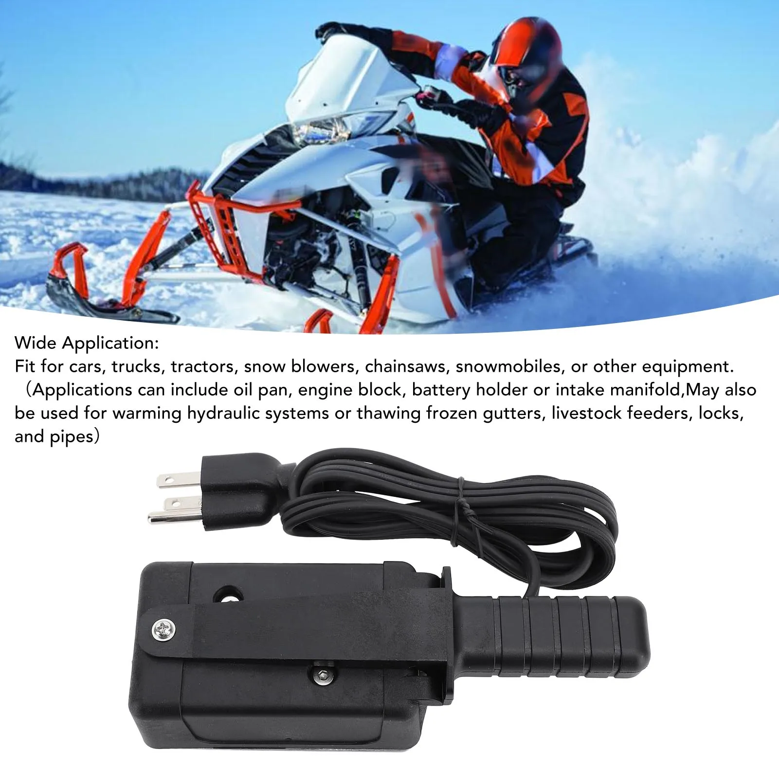 1155X 200W Magnetic Engine Heater - Auto Car Truck Tractor Engine Block Oil Pan Heater with Thermostat for Cold Weather Starting