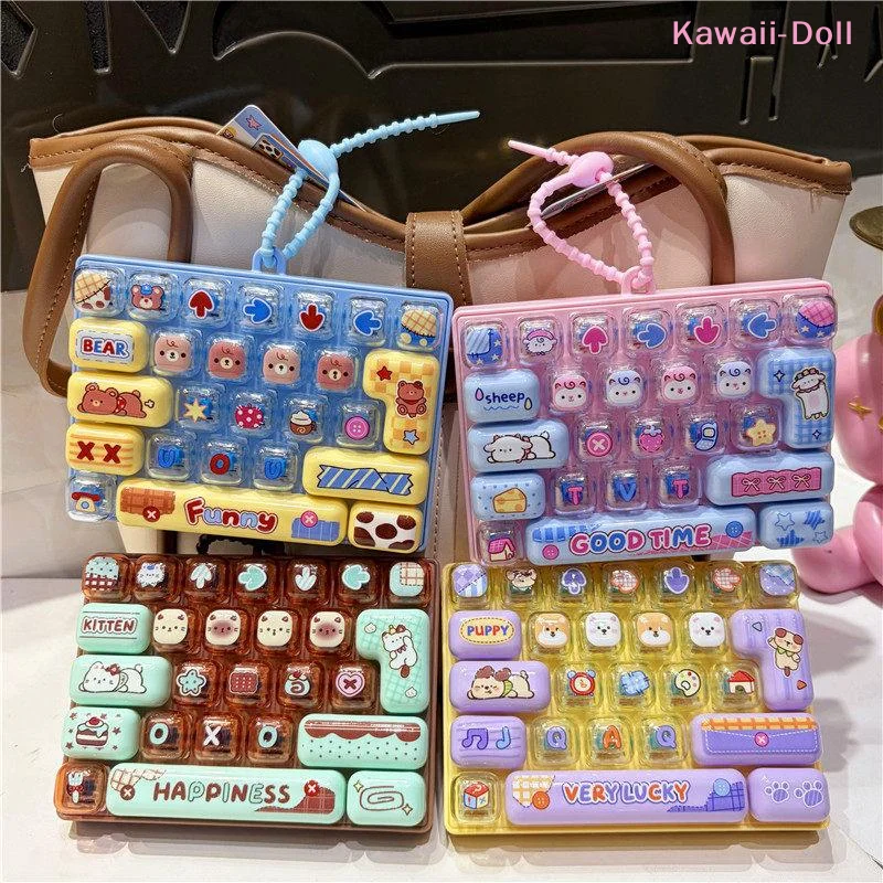[DO]Cute Decompression Toy 26 Key Decompression Button Toy Model Bag Hanging Ornaments Small Pendant Decorations[DO]