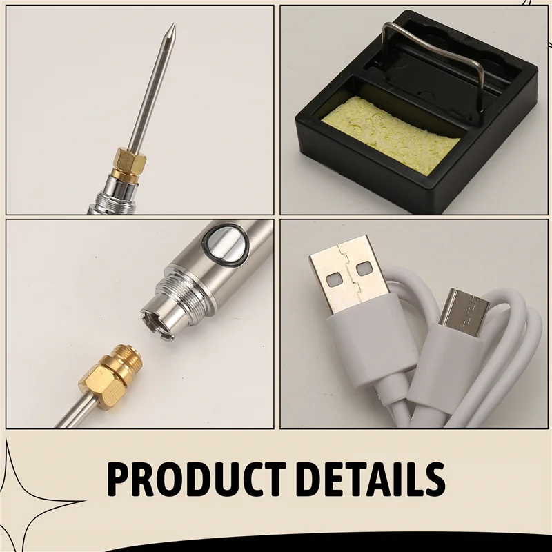 

BHTS-5V 15 Вт USB беспроводной паяльник комплект USB паяльник зарядка сварочный ремонт паяльник инструмент