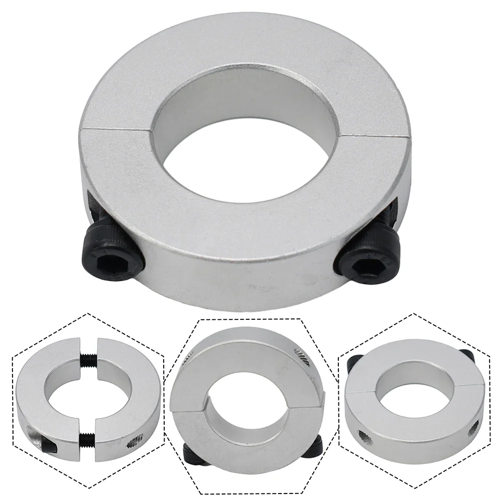 1pc Double Split Shaft Clamp Collar Aluminum Alloy Fixed Rings Secure Stabilize 45mm 50mm 55mm 60mm Shafts Clamp Hand Tools Part