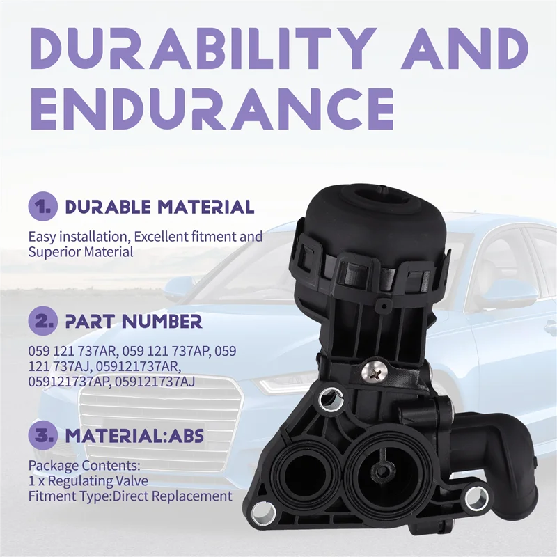 

For A4 A6 A7 A8 Q5 Q7 Q8 3.0T Car Coolant Control Regulating Valve- Part 059121737AR(Includes 059121737AP& 059121737AJ)